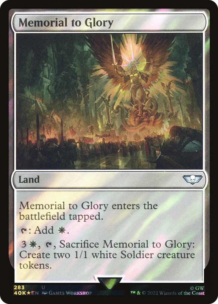 {C} Memorial to Glory (Surge Foil) [Universes Beyond: Warhammer 40,000][SF 40K 283]