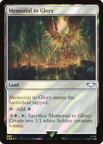 {C} Memorial to Glory (Surge Foil) [Universes Beyond: Warhammer 40,000][SF 40K 283]