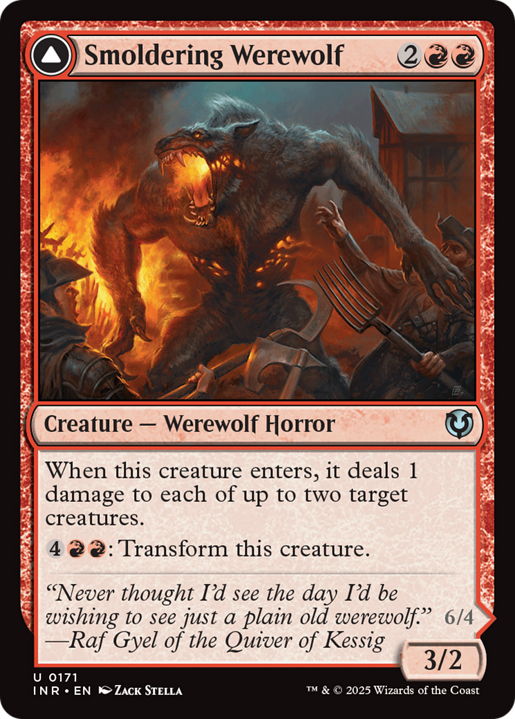 {C} Smoldering Werewolf // Erupting Dreadwolf [Innistrad Remastered][INR 171]