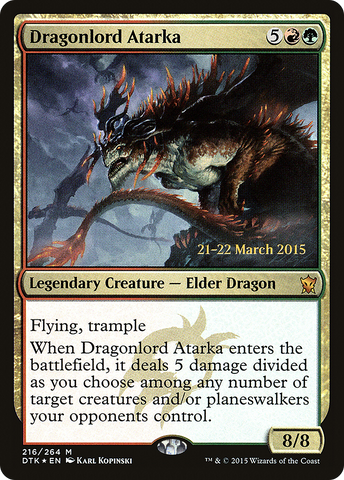 {R} Dragonlord Atarka [Dragons of Tarkir Prerelease Promos][PR DTK 216]