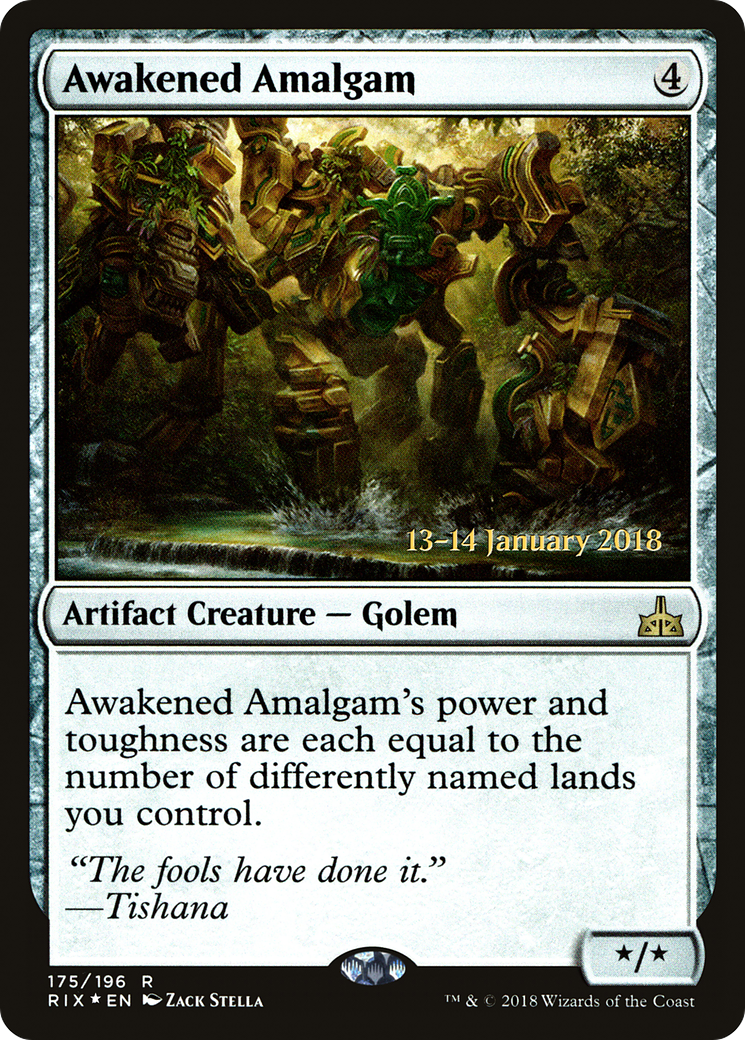 {R} Awakened Amalgam [Rivals of Ixalan Prerelease Promos][PR RIX 175]