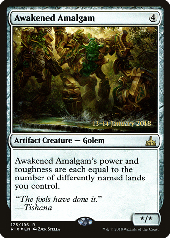{R} Awakened Amalgam [Rivals of Ixalan Prerelease Promos][PR RIX 175]