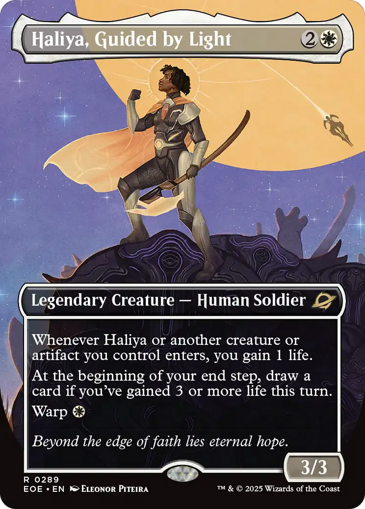 {@@ EOE R} Haliya, Guided by Light (Borderless) [Edge of Eternities][EOE 289]