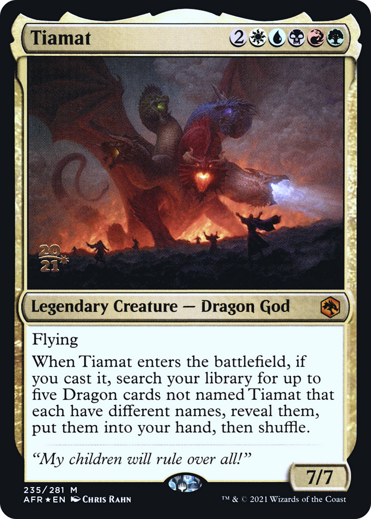 {R} Tiamat [Dungeons & Dragons: Adventures in the Forgotten Realms Prerelease Promos][PR AFR 235]