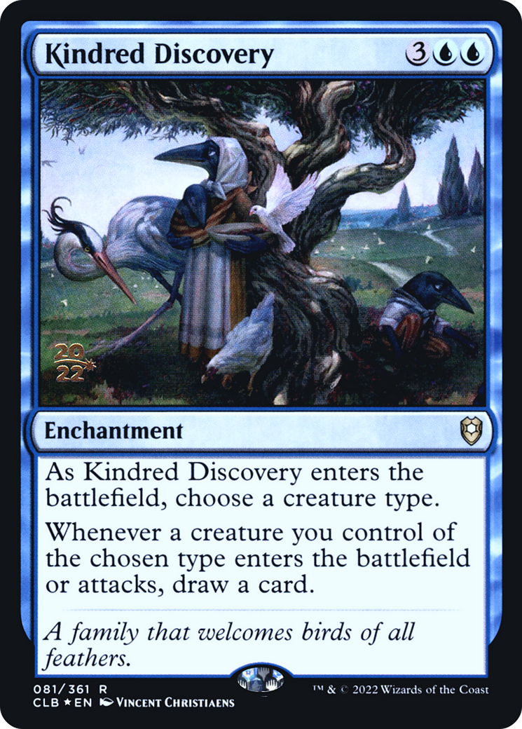 {R} Kindred Discovery [Commander Legends: Battle for Baldur's Gate Prerelease Promos][PR CLB 081]