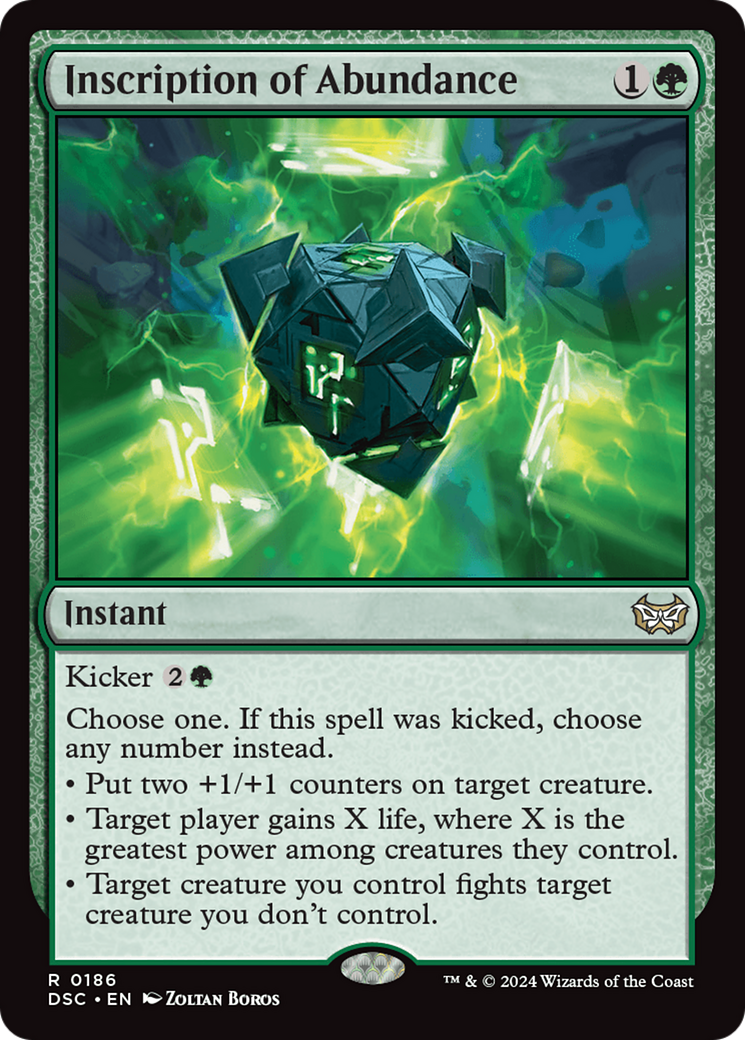 {R} Inscription of Abundance [Duskmourn: House of Horror Commander][DSC 186]