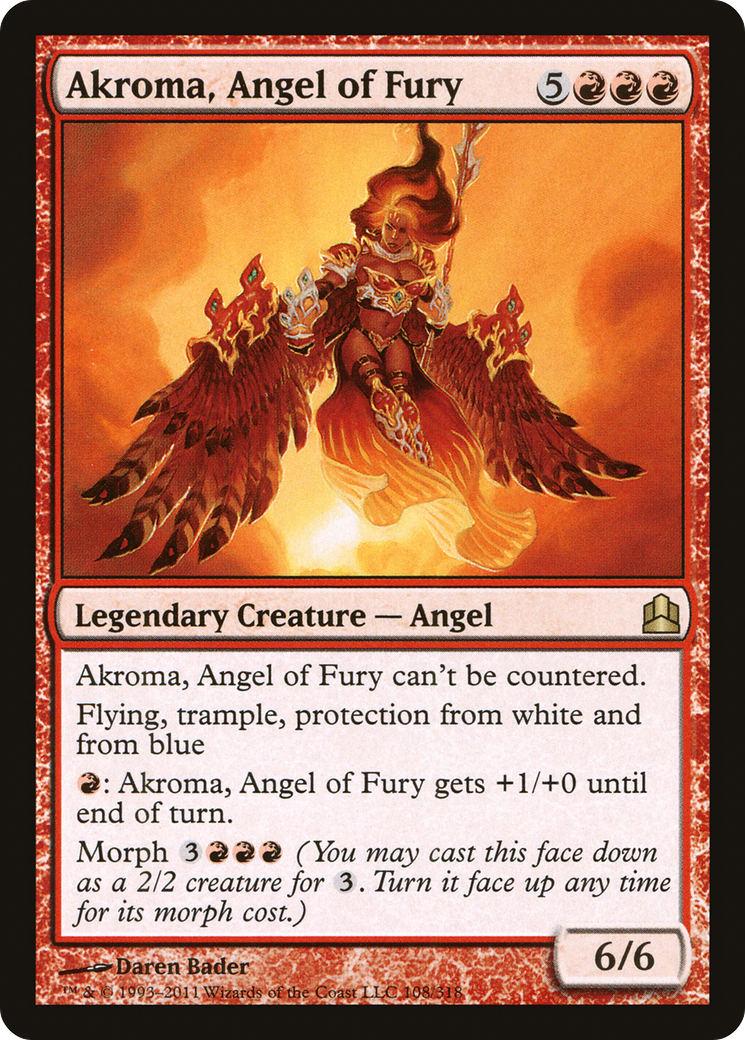 {R} Akroma, Angel of Fury [Commander 2011][CMD 108]