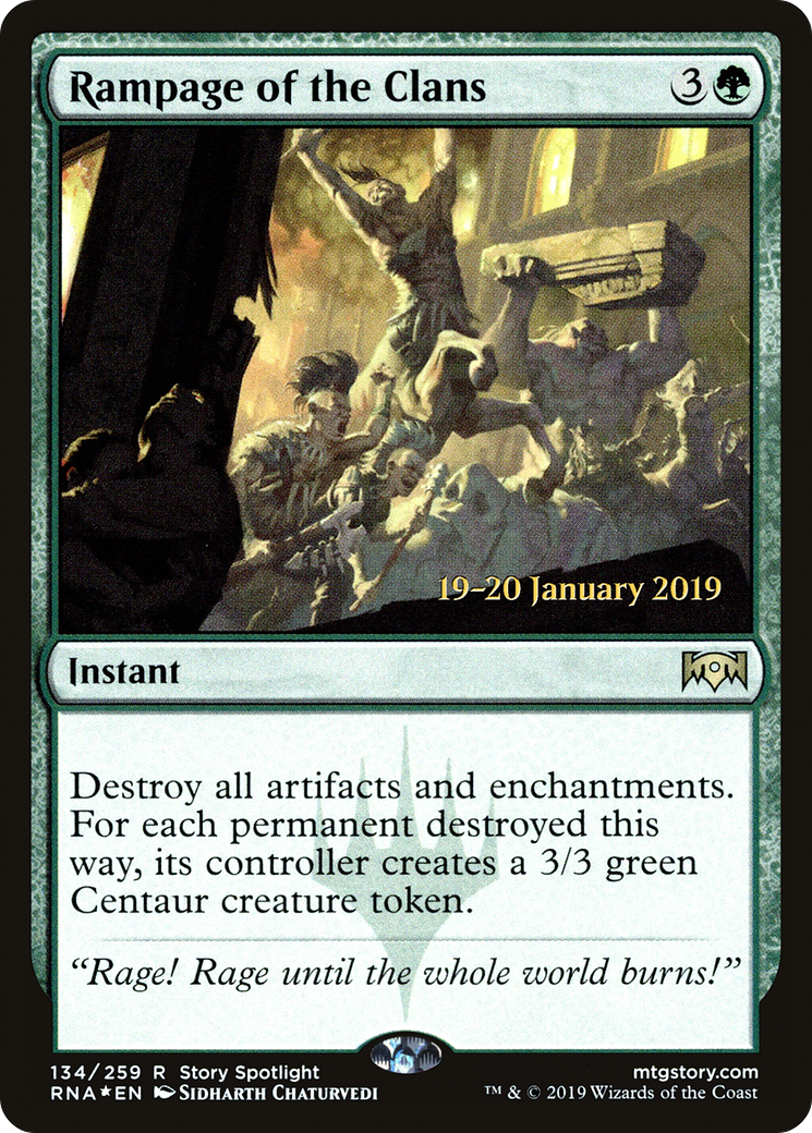 {R} Rampage of the Clans [Ravnica Allegiance Prerelease Promos][PR RNA 134]