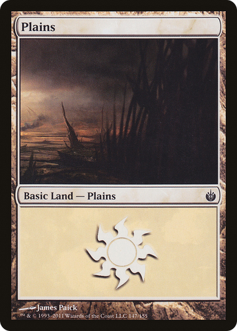 {B}[MBS 147] Plains (147) [Mirrodin Besieged]