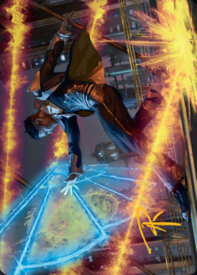 {A} Wingshield Agent Art Card (Gold-Stamped Signature) [Streets of New Capenna Art Series][GS ASNC 014]