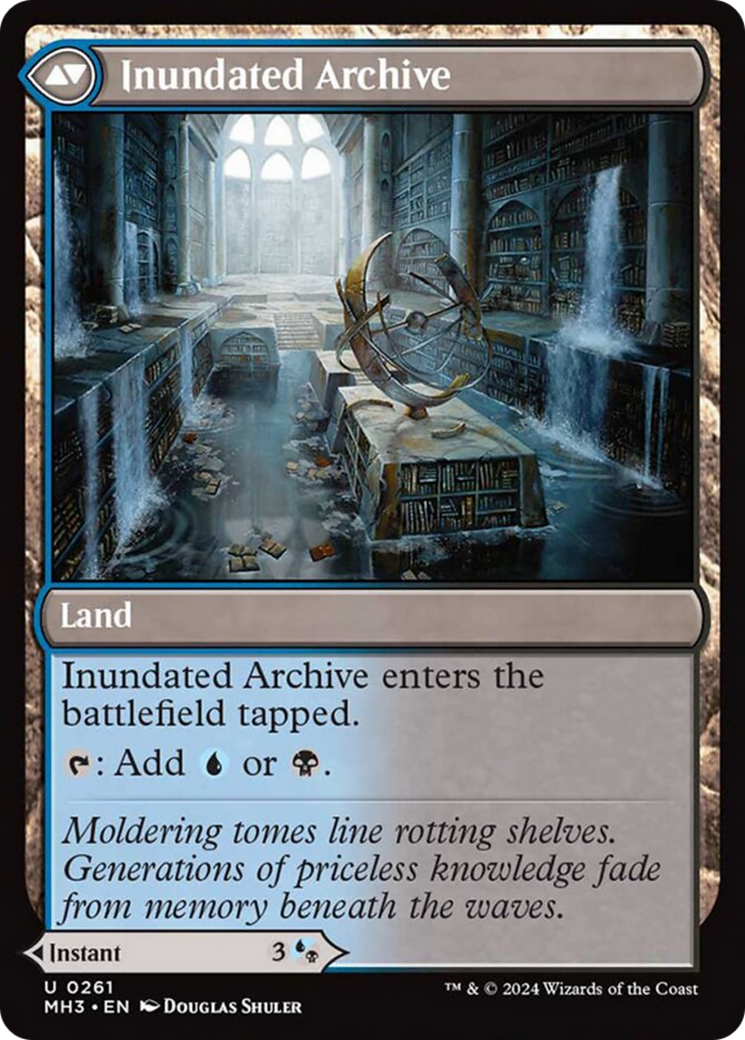 {C} Waterlogged Teachings //Inundated Archive [Modern Horizons 3][MH3 261]