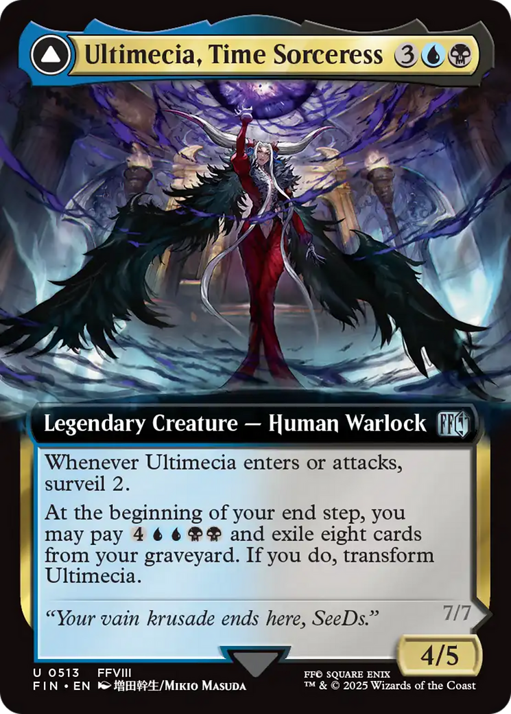 {@C} Ultimecia, Time Sorceress // Ultimecia, Omnipotent (Extended Art) [FINAL FANTASY][FIN 513]