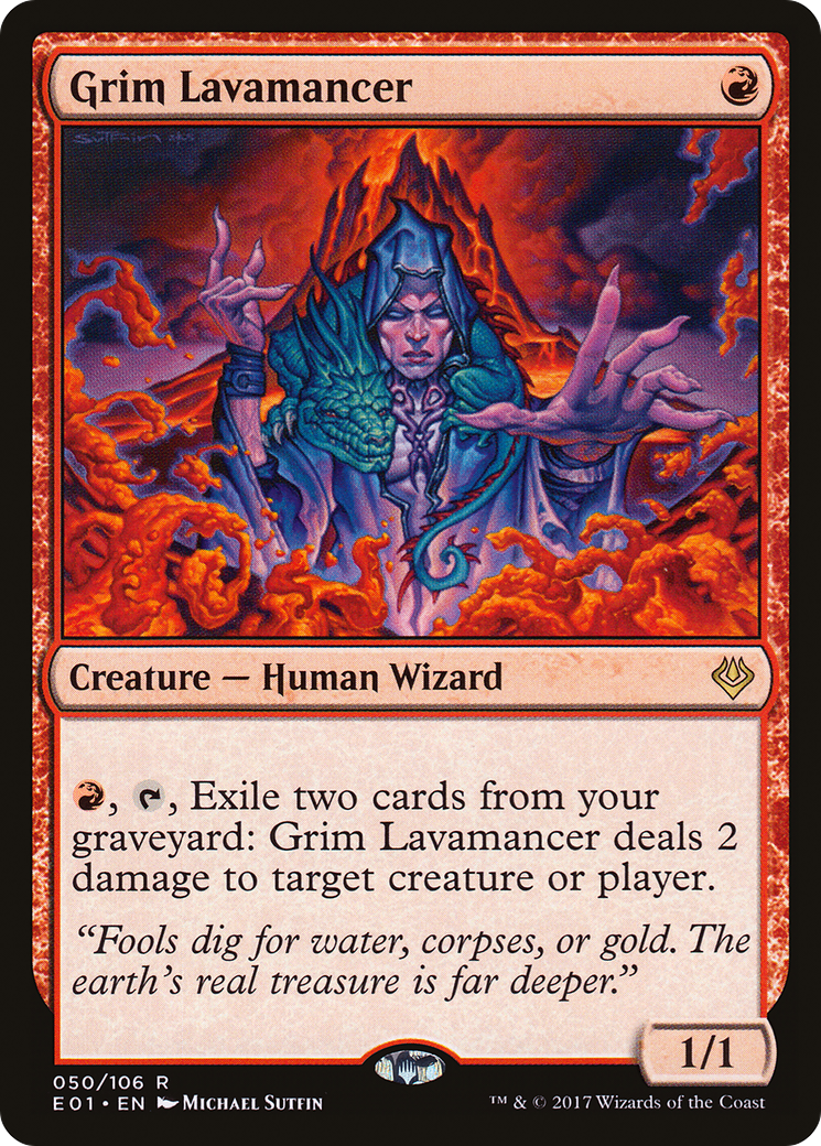{R} Grim Lavamancer [Archenemy: Nicol Bolas][E01 050]