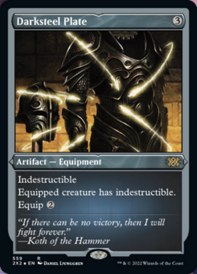{R} Darksteel Plate (Foil Etched) [Double Masters 2022][2X2 559]