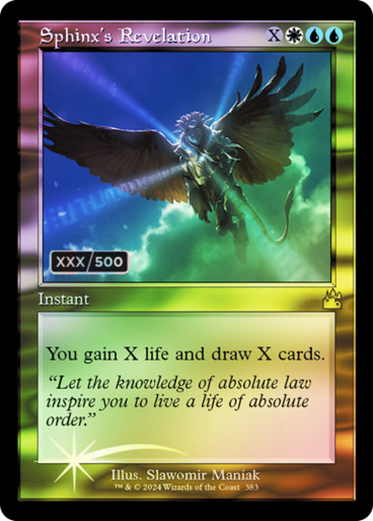 {R} Sphinx's Revelation (Retro) (Serialized) [Ravnica Remastered][SR RVR 383]