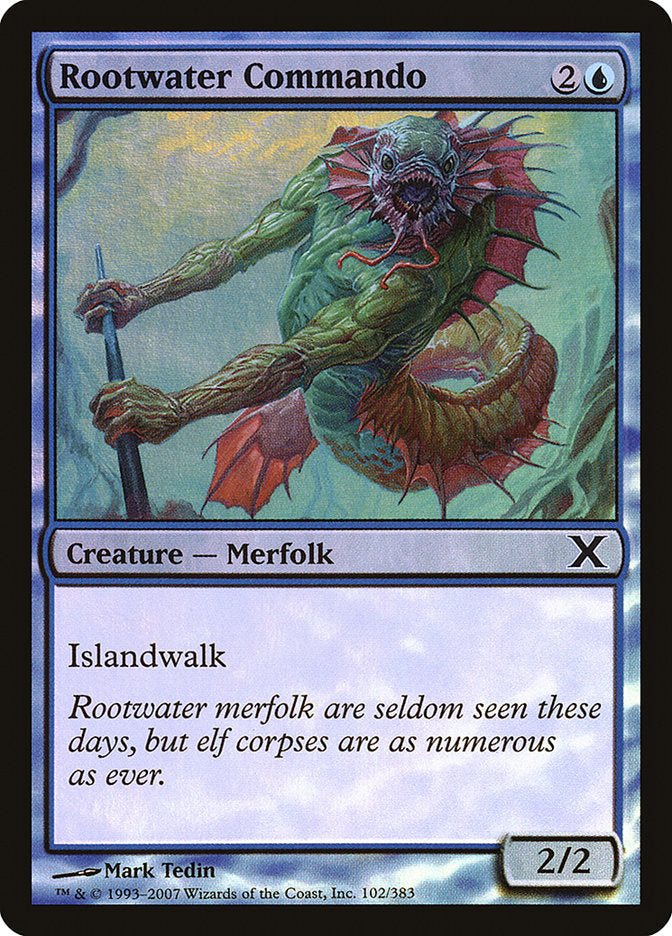 {C} Rootwater Commando (Premium Foil) [Tenth Edition][FP 10E 102]