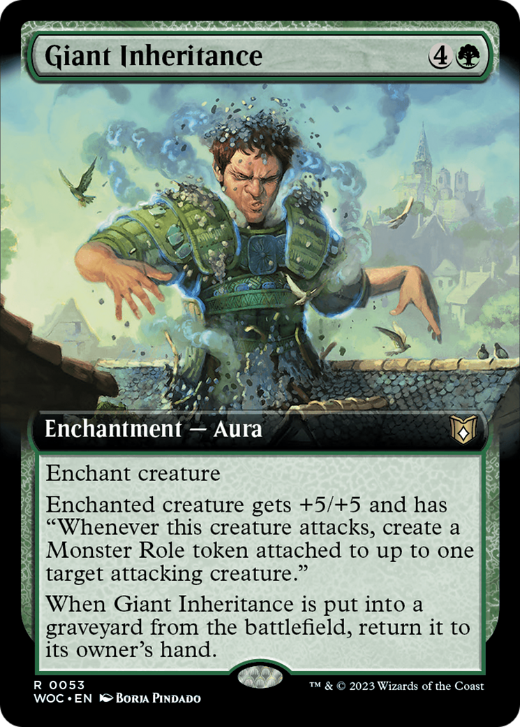{R} Giant Inheritance (Extended Art) [Wilds of Eldraine Commander][WOC 053]