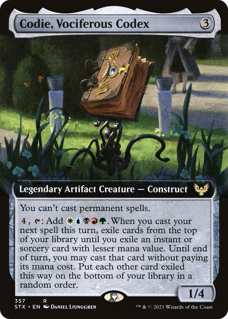 {R} Codie, Vociferous Codex (Extended Art) [Strixhaven: School of Mages][STX 357]