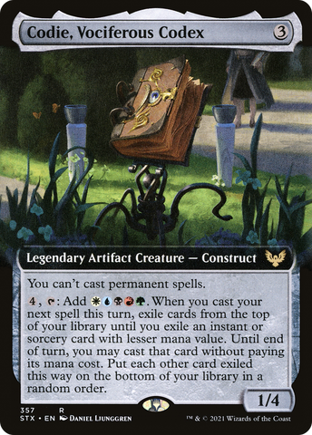 {R} Codie, Vociferous Codex (Extended Art) [Strixhaven: School of Mages][STX 357]