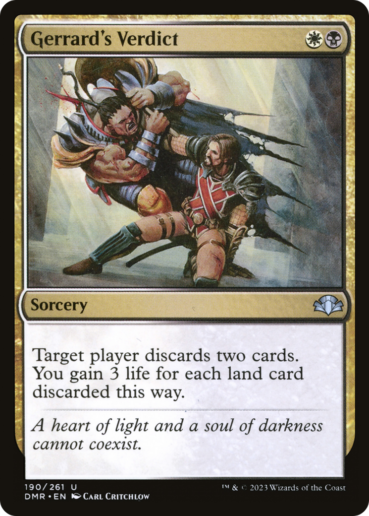 {C} Gerrard's Verdict [Dominaria Remastered][DMR 190]