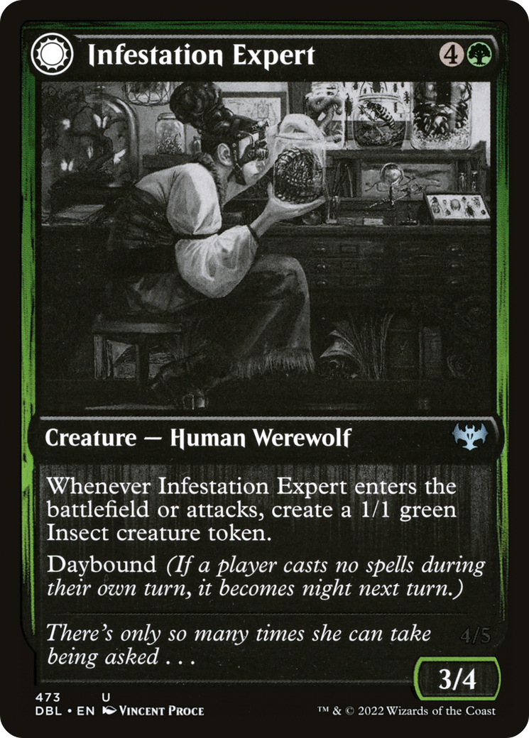 {C} Infestation Expert // Infested Werewolf [Innistrad: Double Feature][DBL 473]