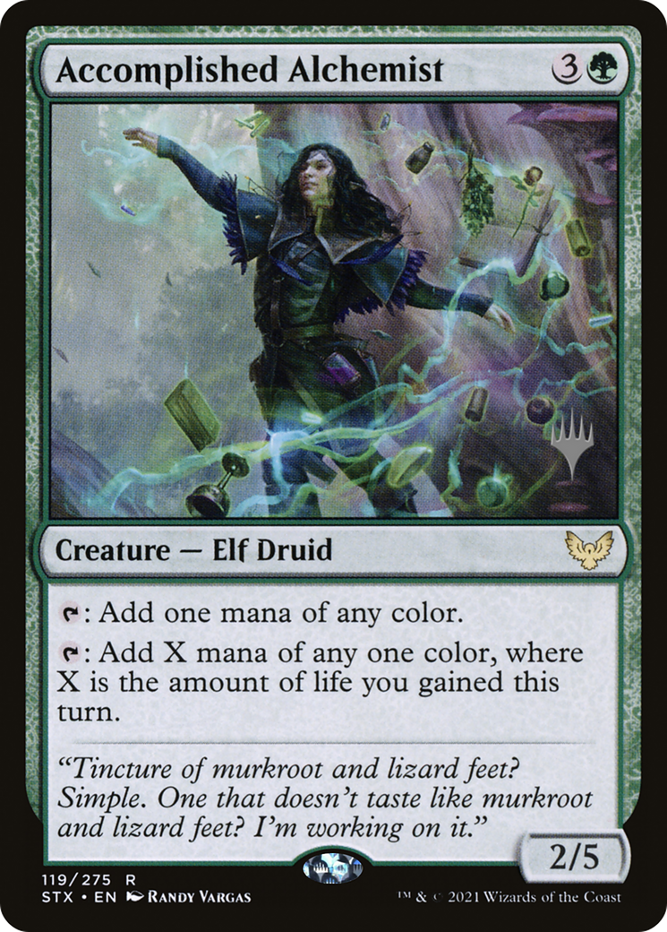 {R} Accomplished Alchemist (Promo Pack) [Strixhaven: School of Mages Promos][PP STX 119]