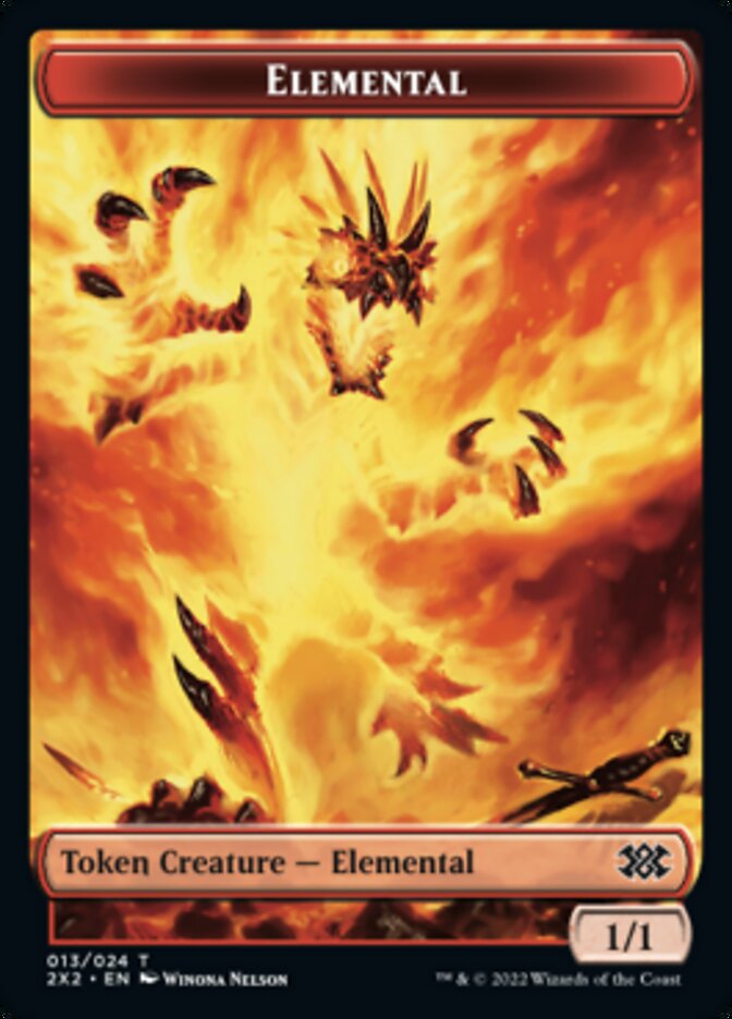 {T} Elemental // Soldier Double-sided Token [Double Masters 2022 Tokens][T2X2 13//7]