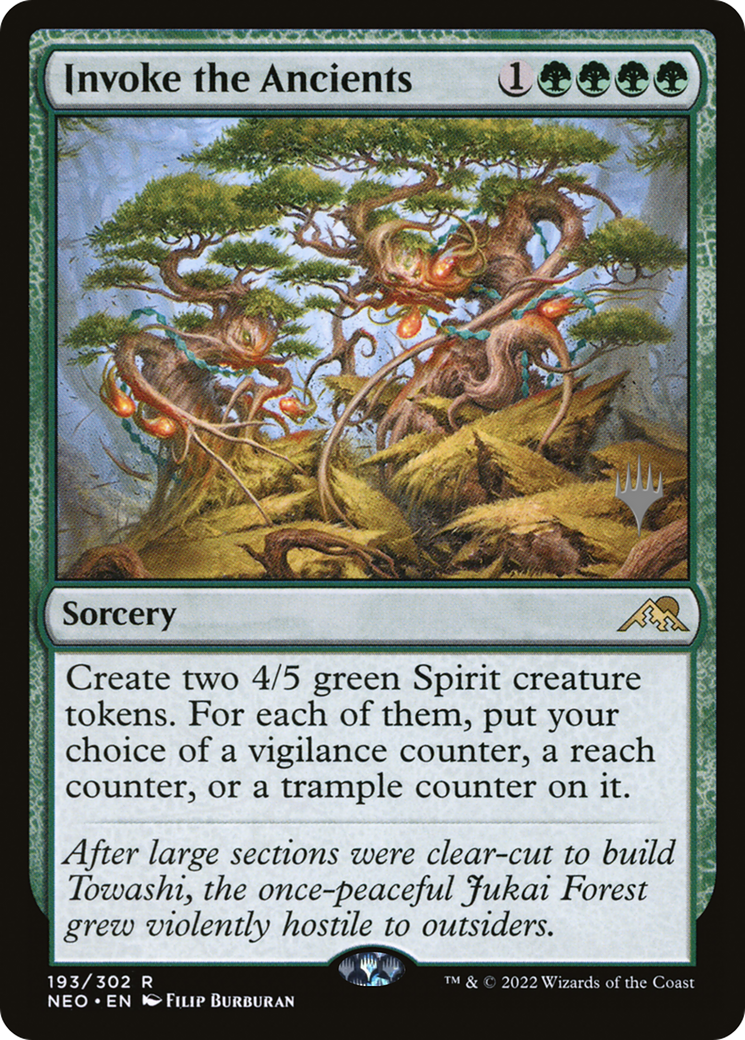 {R} Invoke the Ancients (Promo Pack) [Kamigawa: Neon Dynasty Promos][PP NEO 193]