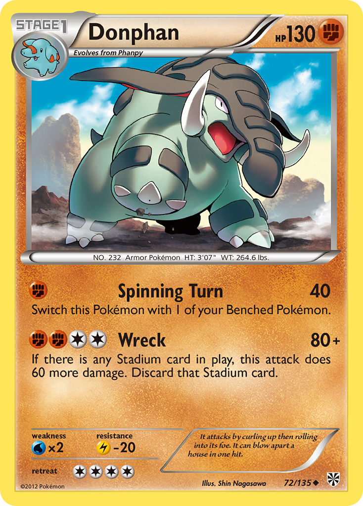 [PKM-C] Donphan (72/135) [Black & White: Plasma Storm]