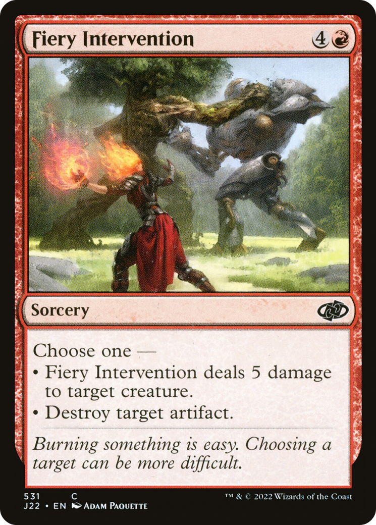 {C} Fiery Intervention [Jumpstart 2022][J22 531]