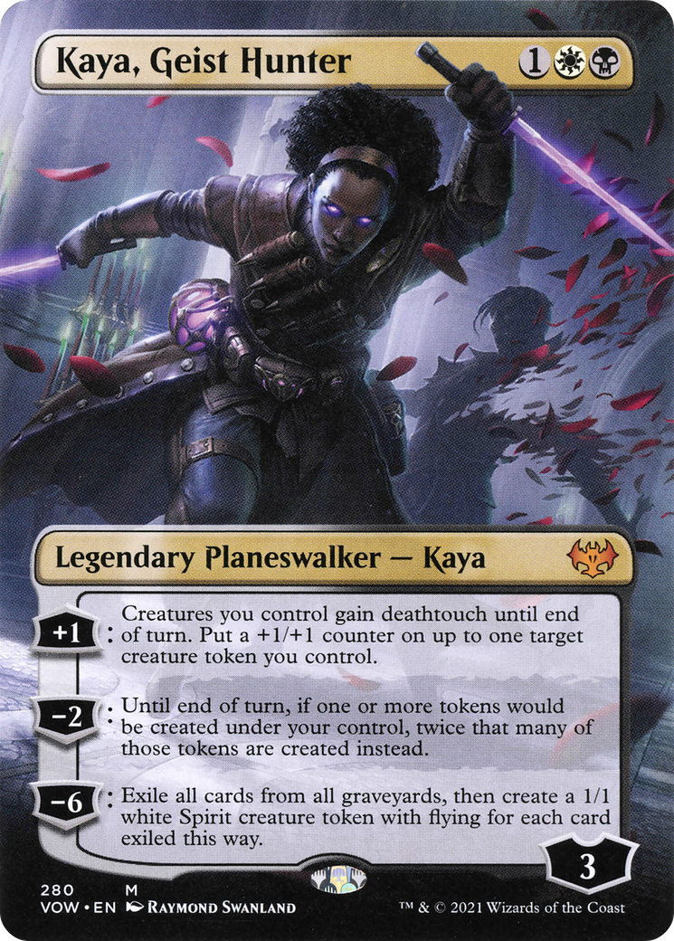 {R} Kaya, Geist Hunter (Borderless) [Innistrad: Crimson Vow][VOW 280]