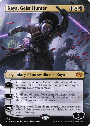 {R} Kaya, Geist Hunter (Borderless) [Innistrad: Crimson Vow][VOW 280]