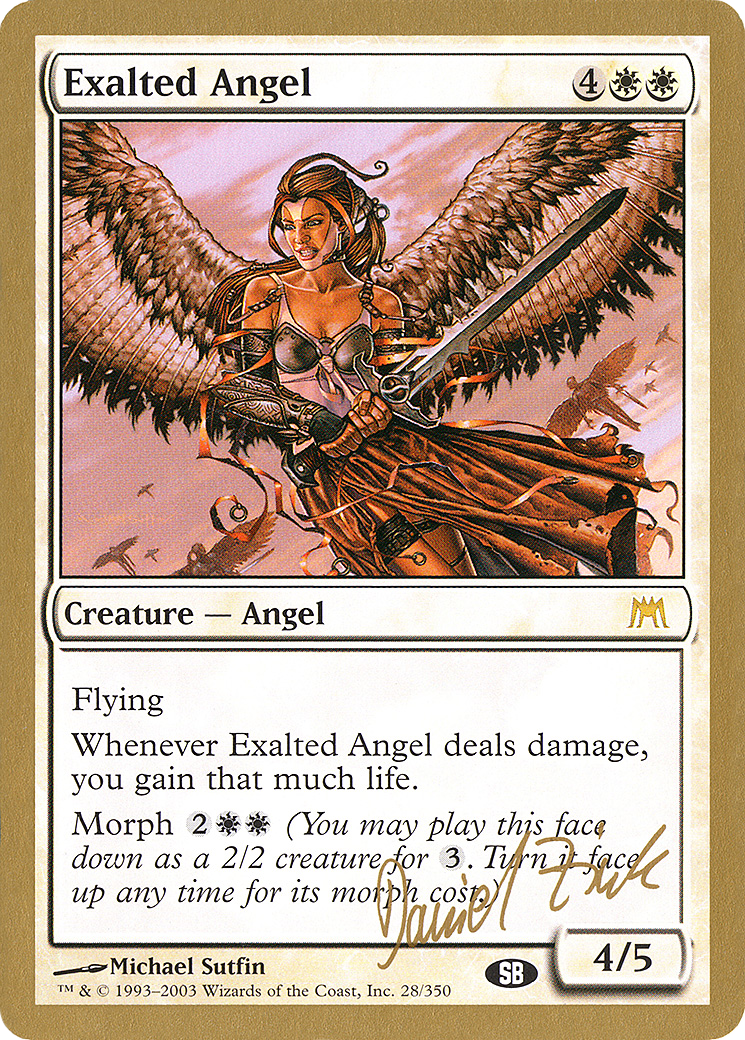 {R} Exalted Angel (Daniel Zink) (SB) [World Championship Decks 2003][GB WC03 DZ28SB] - Misty Mountain Games