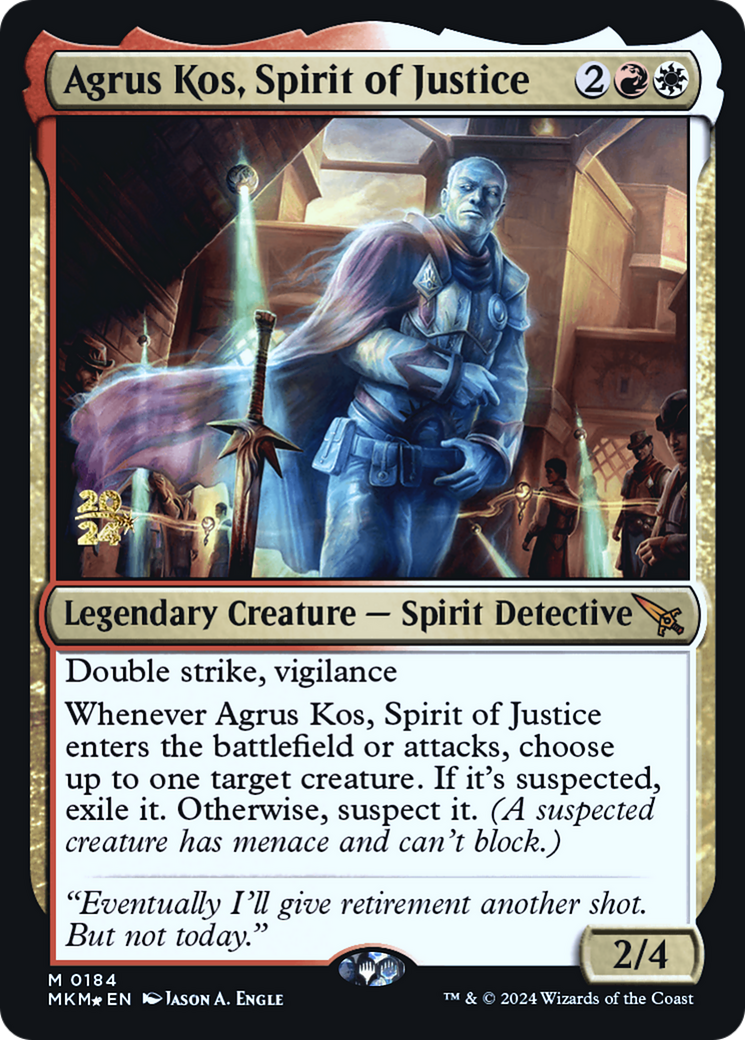 {R} Agrus Kos, Spirit of Justice [Murders at Karlov Manor Prerelease Promos][PR MKM 184]