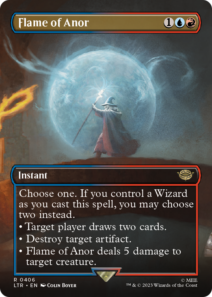 {R} Flame of Anor (Borderless Alternate Art) [The Lord of the Rings: Tales of Middle-Earth][LTR 406]