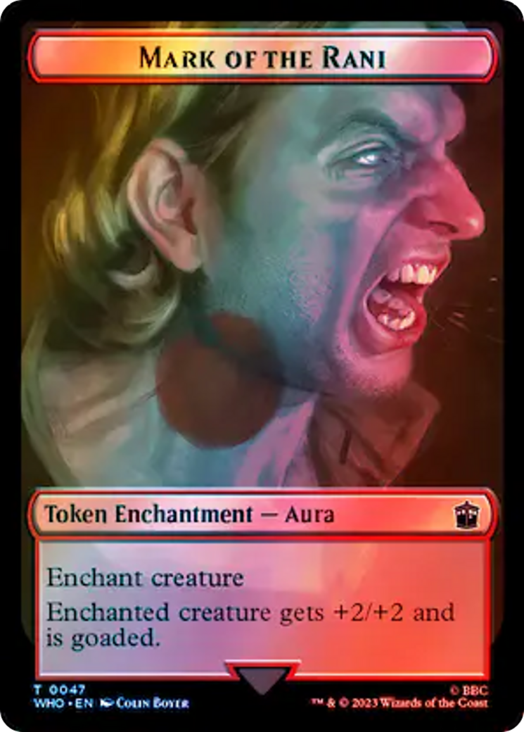 {T} Soldier // Mark of the Rani Double-Sided Token (Surge Foil) [Doctor Who Tokens][TWHO 40//47]