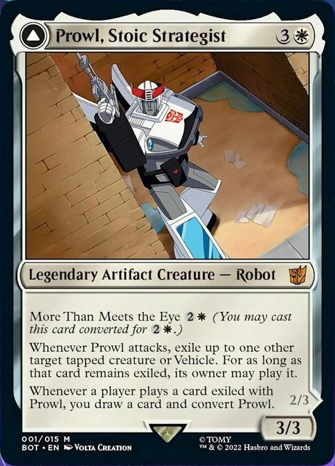 {R} Prowl, Stoic Strategist // Prowl, Pursuit Vehicle [Transformers][BOT 001]