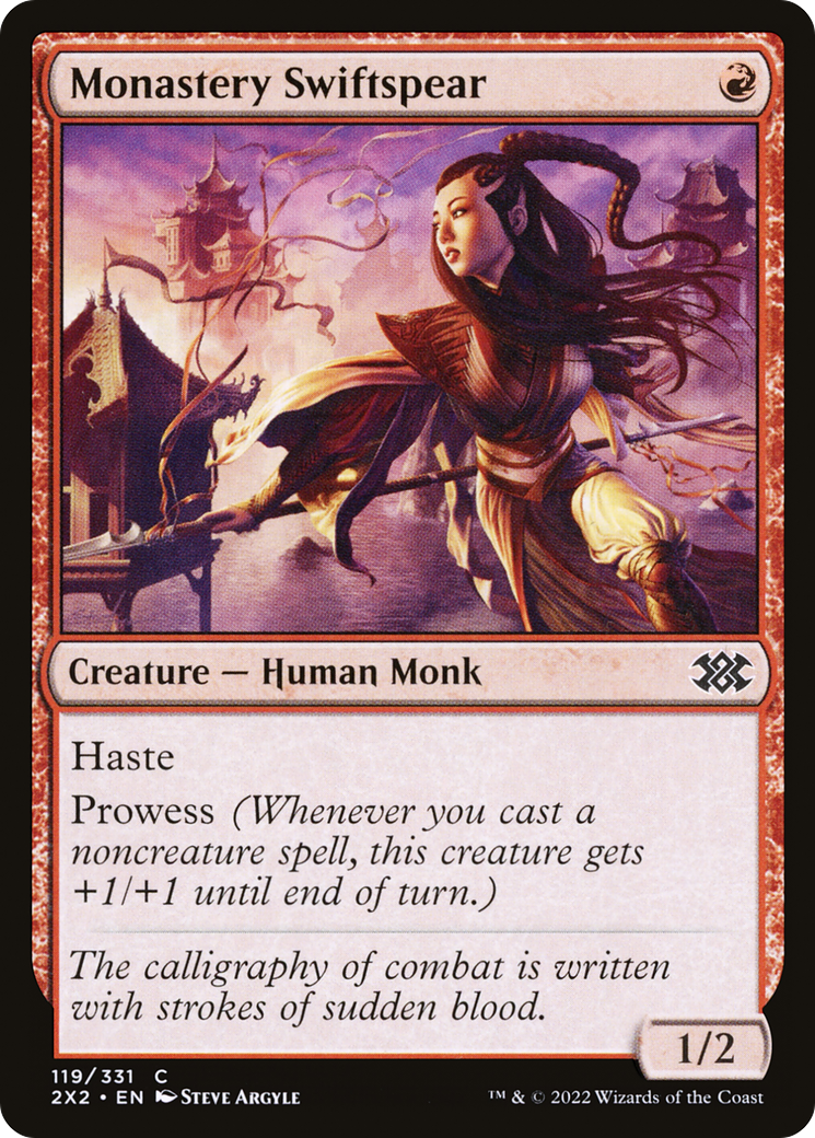 {C} Monastery Swiftspear [Double Masters 2022][2X2 119]