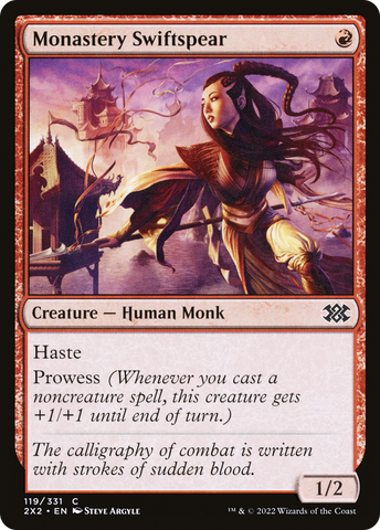 {C} Monastery Swiftspear [Double Masters 2022][2X2 119]