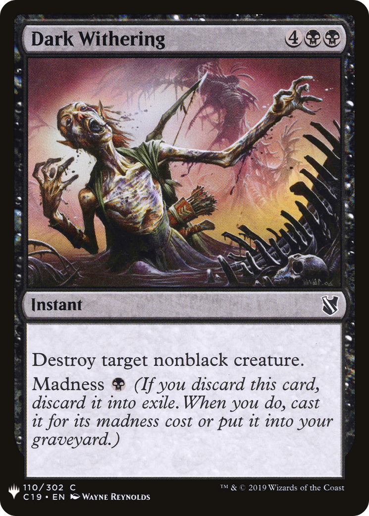 {C} Dark Withering [Mystery Booster][LS C19 110]