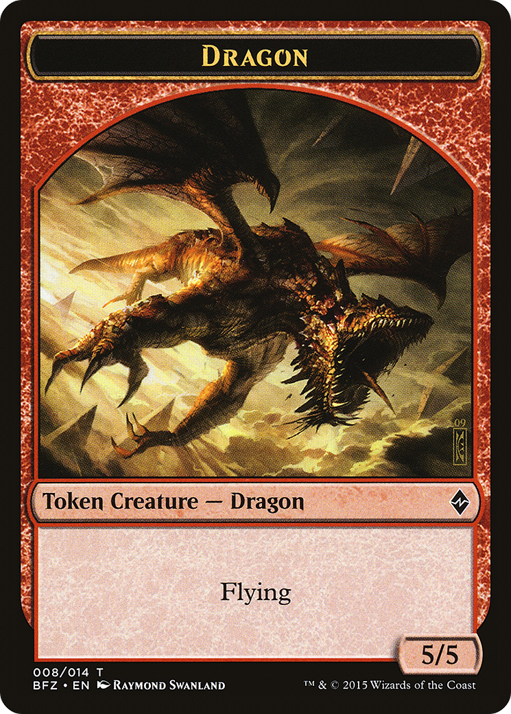 {T} Dragon Token [Battle for Zendikar Tokens][TBFZ 008] - Misty Mountain Games