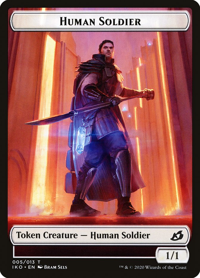 {T} Cat // Human Soldier (005) Double-sided Token [Ikoria: Lair of Behemoths Tokens][TIKO 001]