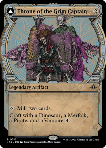 {@R} Throne of the Grim Captain // The Grim Captain (Showcase) [The Lost Caverns of Ixalan][LCI 313]