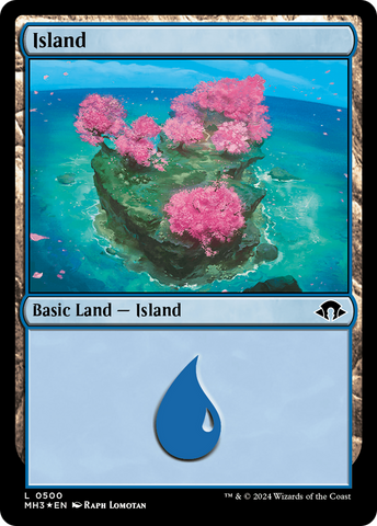 {B} Island (0500) (Ripple Foil) [Modern Horizons 3][MH3 500]