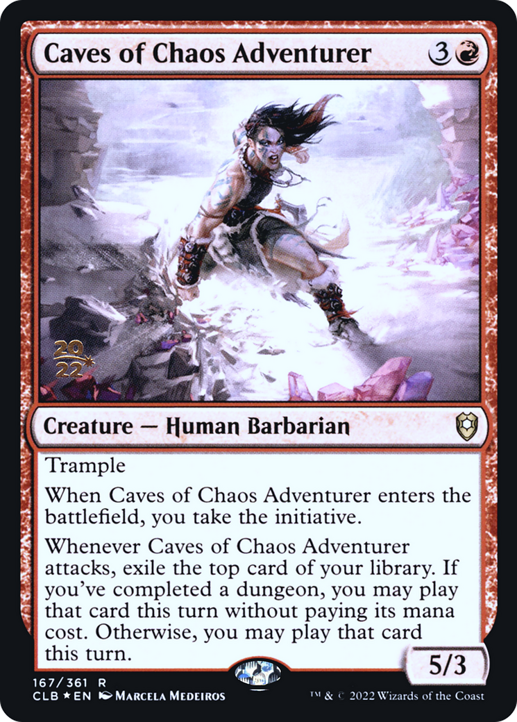 {R} Caves of Chaos Adventurer [Commander Legends: Battle for Baldur's Gate Prerelease Promos][PR CLB 167]