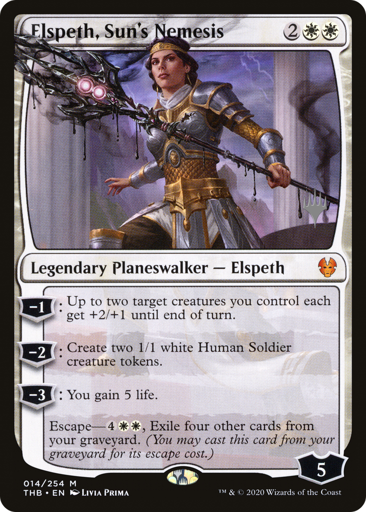 {R} Elspeth, Sun's Nemesis (Promo Pack) [Theros Beyond Death Promos][PP THB 014]