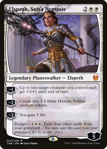 {R} Elspeth, Sun's Nemesis (Promo Pack) [Theros Beyond Death Promos][PP THB 014]