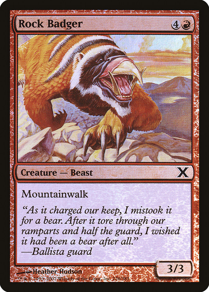 {C} Rock Badger (Premium Foil) [Tenth Edition][FP 10E 226]