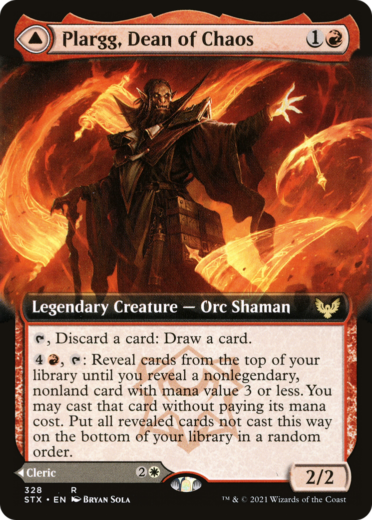 {R} Plargg, Dean of Chaos // Augusta, Dean of Order (Extended Art) [Strixhaven: School of Mages][STX 328]