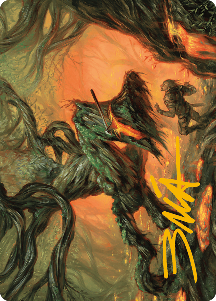 {A} Stump Stomp Art Card (Gold-Stamped Signature) [Modern Horizons 3 Art Series][GS AMH3 020]